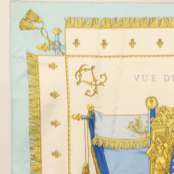 HERMES Carre 90 Scarf ""VUE DU CARROSSE DE LA GALERE LA REALE"" Silk Auth BA6484 - Picture 2 of 15